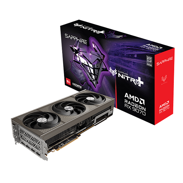 Sapphire Radeon RX 9070 Nitro OC Gaming 16GB GDDR6 RDNA4  Tarjeta Gráfica AMD