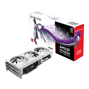 Sapphire Radeon RX 9070 Pure OC Gaming 16GB GDDR6 RDNA4  Blanca  Tarjeta Gráfica AMD