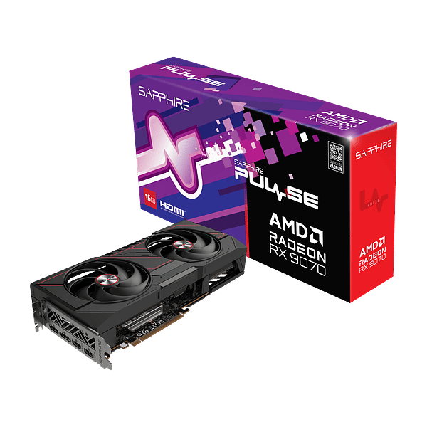 Sapphire Radeon RX 9070 Pulse Gaming 16GB GDDR6 RDNA4  Tarjeta Gráfica AMD