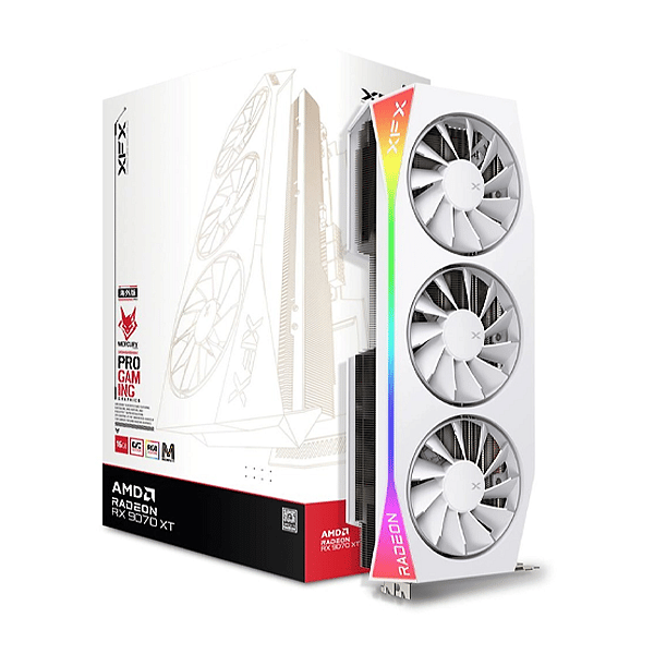 XFX Radeon RX 9070 XT Mercury Magnetic Air RGB OC 16GB GDDR6 RDNA4  Tarjeta Gráfica AMD