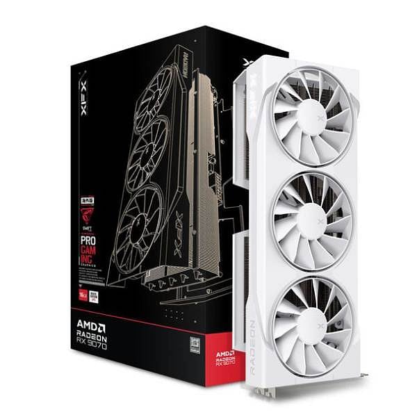 XFX Radeon RX 9070 Swift OC White Gaming 16GB GDDR6 RDNA4  Blanca  Tarjeta Gráfica AMD