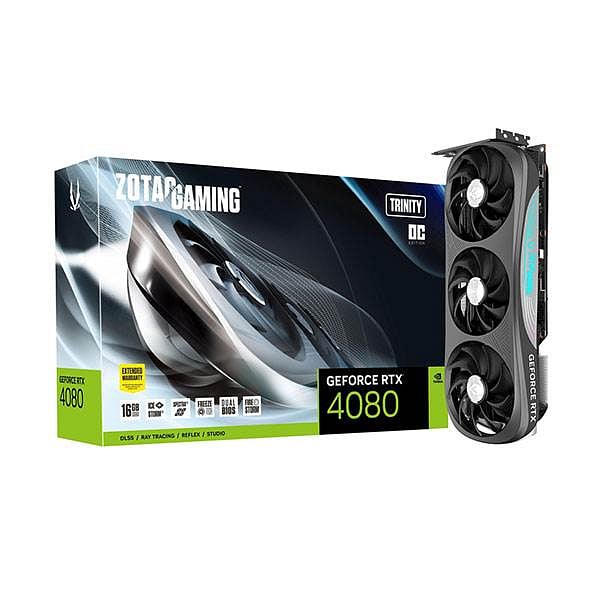 Zotac GeForce RTX 4080 Trinity OC 16GB GDDR6X DLSS3  Tarjeta Gráfica Nvidia
