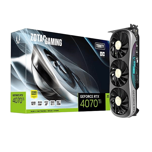 Zotac GeForce RTX 4070 Ti Trinity OC 12GB GDDR6X DLSS3  Tarjeta Gráfica Nvidia