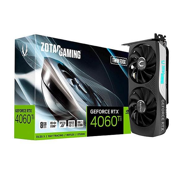 Zotac GeForce RTX 4060 Ti Twin Edge 8GB GDDR6 DLSS3  Tarjeta Gráfica Nvidia