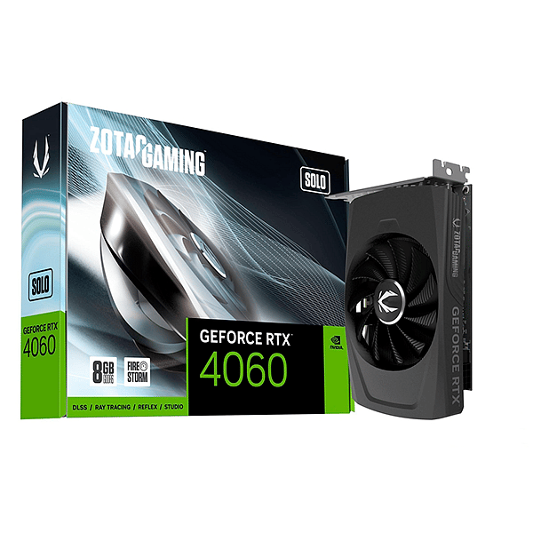 Zotac GeForce RTX 4060 Solo 8GB GDDR6 DLSS3  Tarjeta Gráfica Nvidia