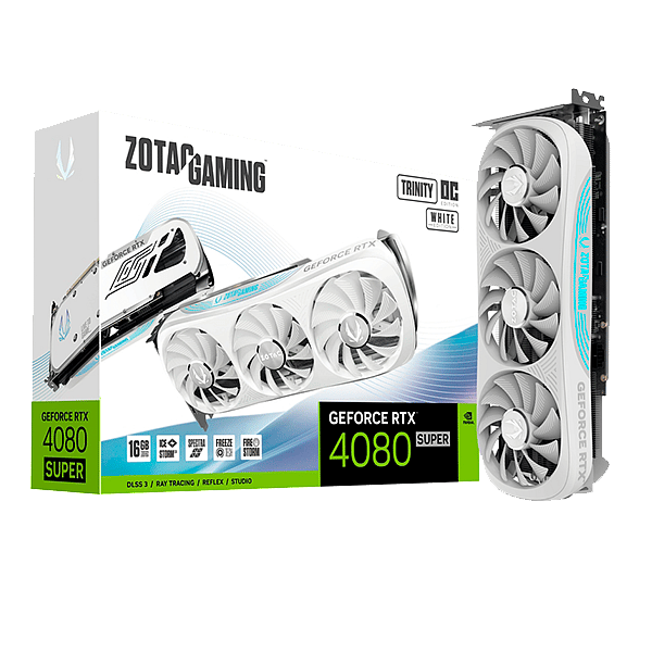 Zotac GeForce RTX 4080 Super Trinity OC White Edition 16GB GDDR6X DLSS35  Tarjeta Gráfica Nvidia