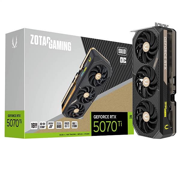 Zotac GeForce RTX 5070 Ti Solid OC 16GB GDDR7 DLSS4  Tarjeta Gráfica Nvidia