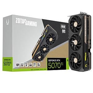 Zotac GeForce RTX 5070 Ti Solid OC 16GB GDDR7 DLSS4  Tarjeta Gráfica Nvidia