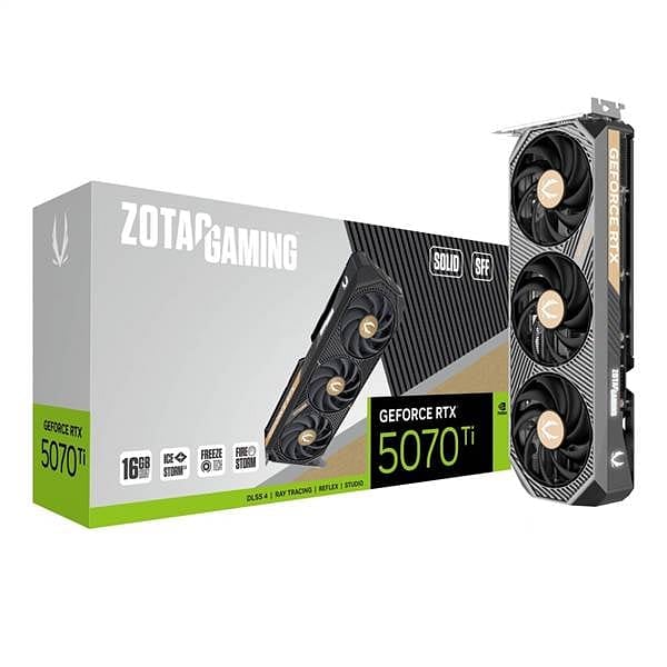Zotac GeForce RTX 5070 Ti Solid SFF 16GB GDDR7 DLSS4  Tarjeta Gráfica Nvidia