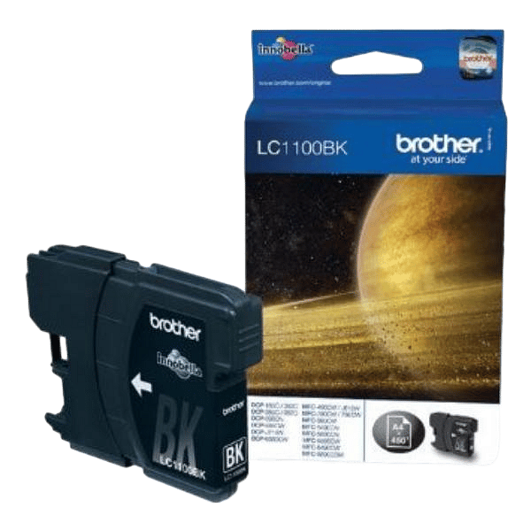 Brother LC1100BK negro 450 pag  Tinta