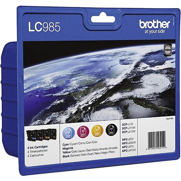 Brother LC985 Pack 4 Cartuchos Negro  Colores