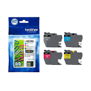 Pack de 4 cartuchos originales Brother LC422XLVAL BKCMY  Multipack alta duración