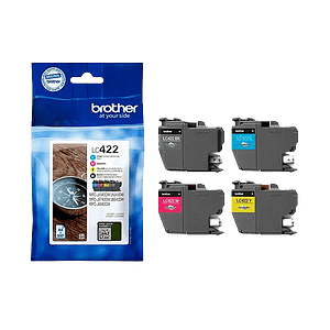 Pack de 4 cartuchos originales Brother LC422VAL BKCMY  Multipack 550 páginas
