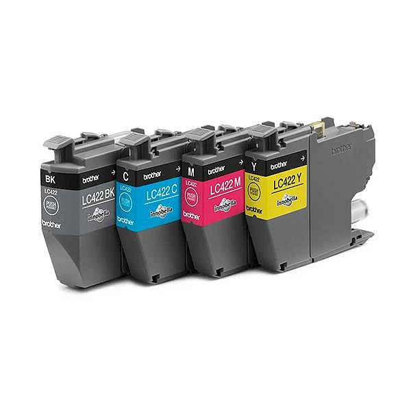 Pack de 4 cartuchos originales Brother LC422VAL BKCMY  Multipack 550 páginas