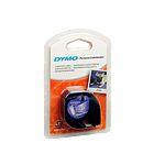 Dymo cinta plástico negro  transparente 12mm x 4m Recambio
