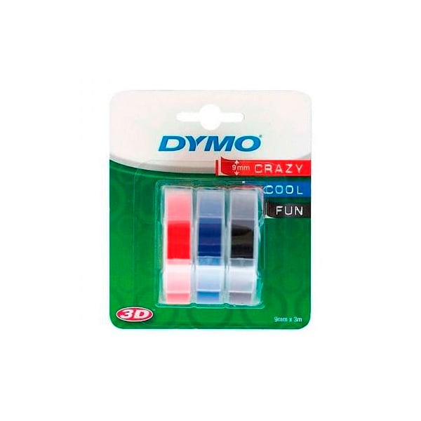 Dymo cinta en relieve autoadhesiva 3D x 3  Consumible
