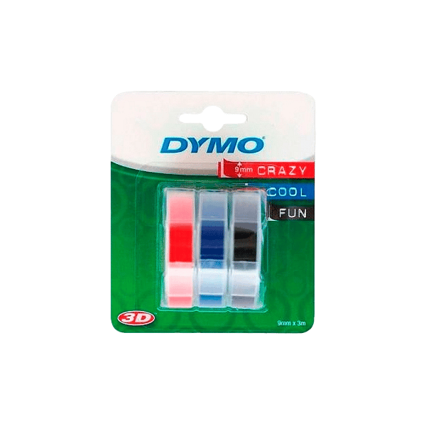 Dymo cinta en relieve autoadhesiva 3D x 3  Consumible