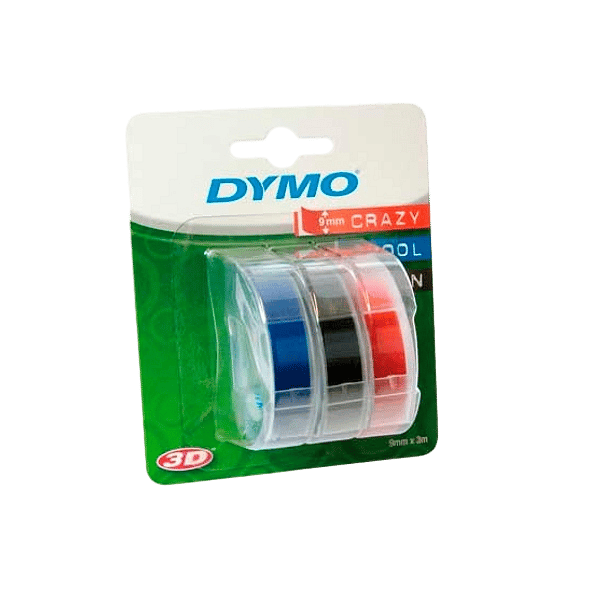 Dymo cinta en relieve autoadhesiva 3D x 3  Consumible