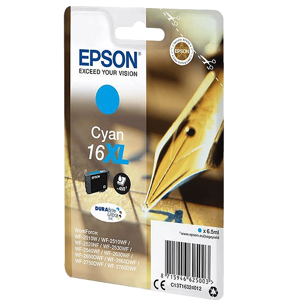 Cartucho Epson 16XL 450 páginas Cian DURABrite Ultra