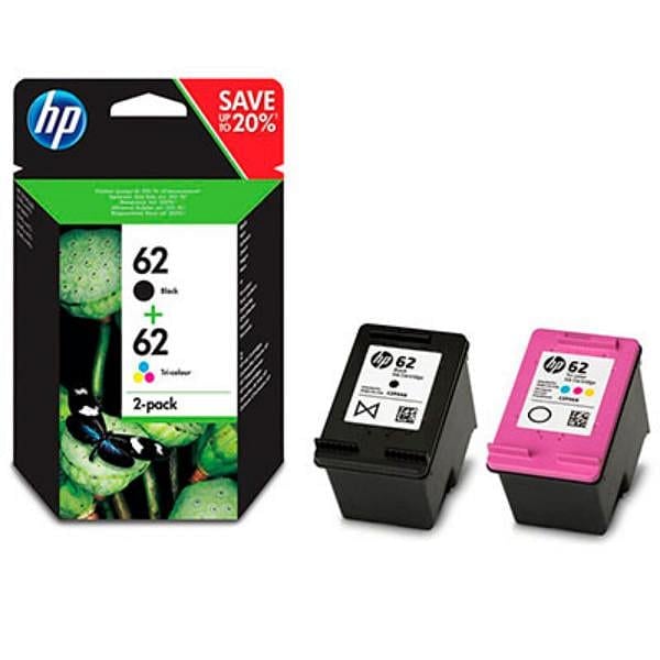 CARTUCHO ORIGINAL HP 62 NEGROTRICOLOR PACK 2  Tinta