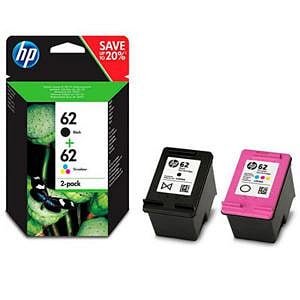 CARTUCHO ORIGINAL HP 62 NEGROTRICOLOR PACK 2  Tinta