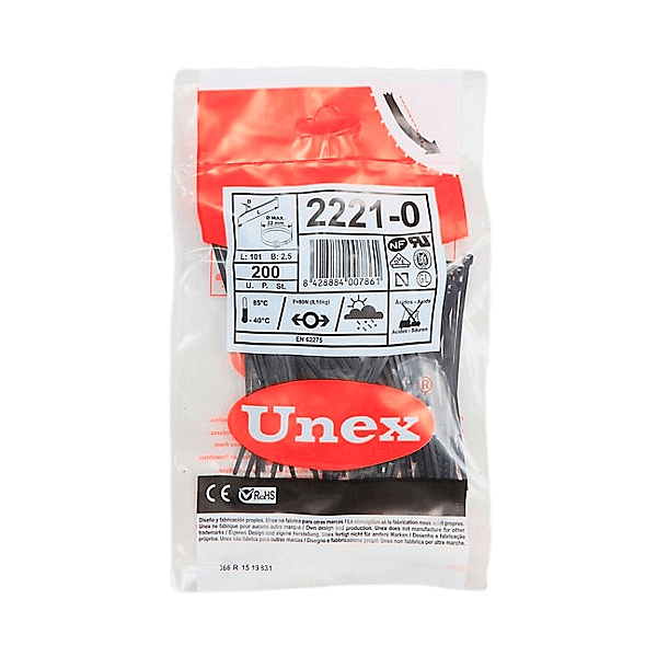 Unex Set de 200 bridas Unex 22210  Herramientas