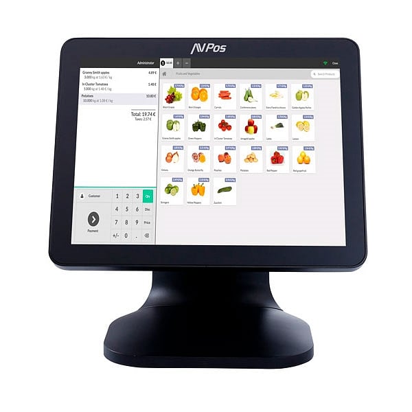 AVPos K5000B 15 J19004GBSSD64GB negro  TPV Compacto