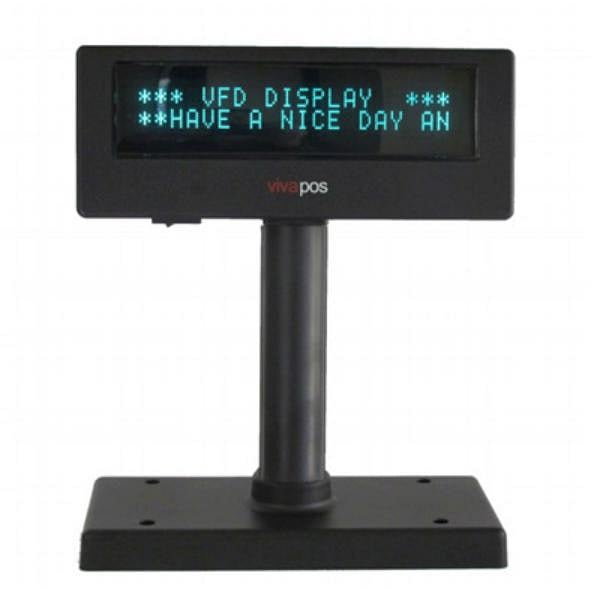 Posiberica Visor VFD 2X20 USB Negro  Visor