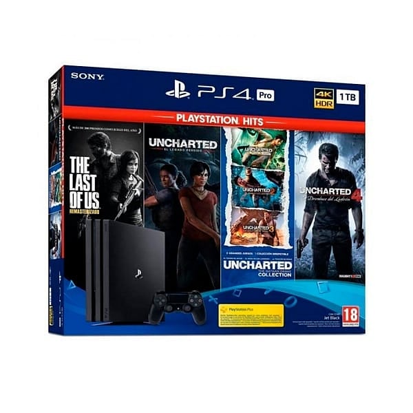 Sony Playstation 4 Pro 1TB  6 Juegos Hits  Consola