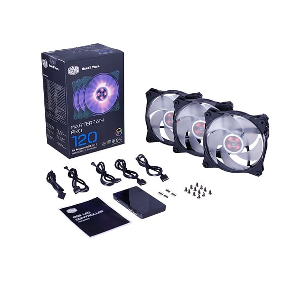 Cooler Master MasterFan Pro 120 RGB AP 3ud  controller