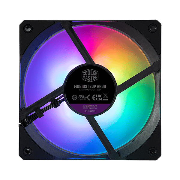 Cooler Master Mobius 120P ARGB Carcasa del ordenador Ventilador Negro
