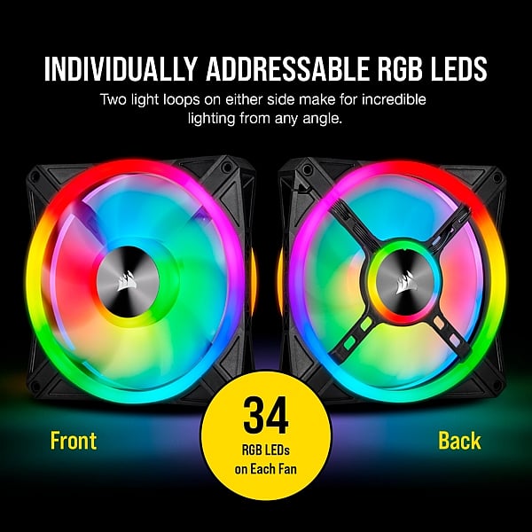 Corsair QL140 RGB Dual Pack 140mm  Ventilador