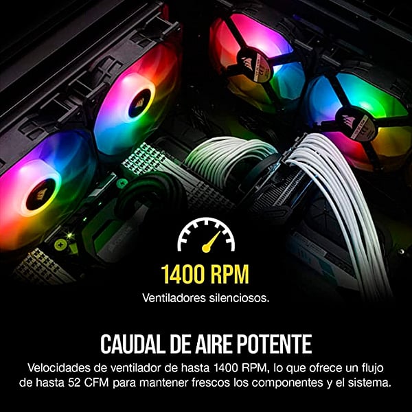 Corsair SP120 Elite RGB Triple Pack 120mm con Node Core Ventilador