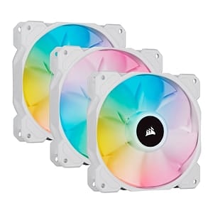 Corsair SP120 Elite RGB White Triple Pack 120mm Node Core  Ventilador