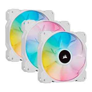 Corsair SP120 Elite RGB White Triple Pack 120mm Node Core  Ventilador