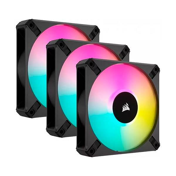 Corsair AF120 Elite RGB Black Pack 3 unidades  Ventilador