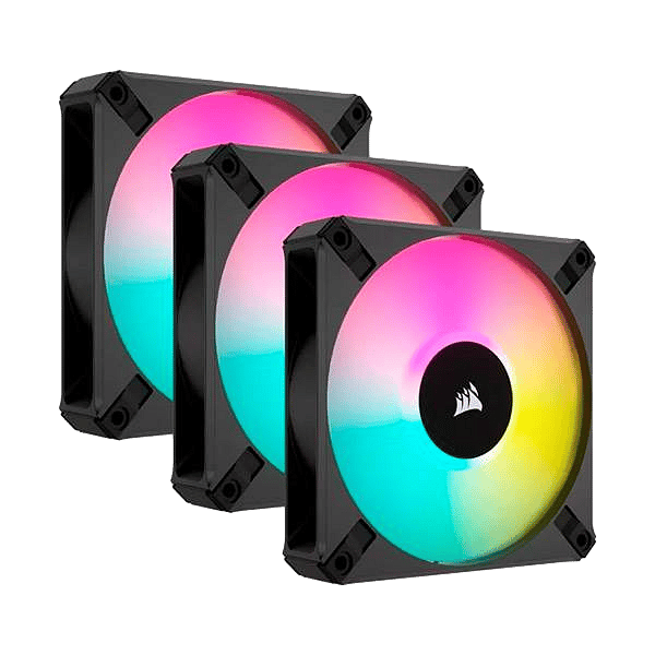 Corsair AF120 Elite RGB Black Pack 3 unidades  Ventilador