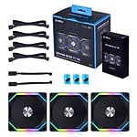 Lian Li UNI FAN SL120 V2 ARGB 120mm Black pack 3 unidades  Ventilador