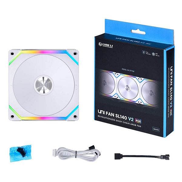 Lian Li UNI FAN SL140 V2 ARGB 140mm White  Ventilador