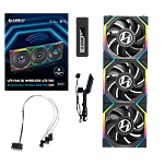 LIAN LI Unifan SL  Ventilador Wireless LCD Black Pack 3
