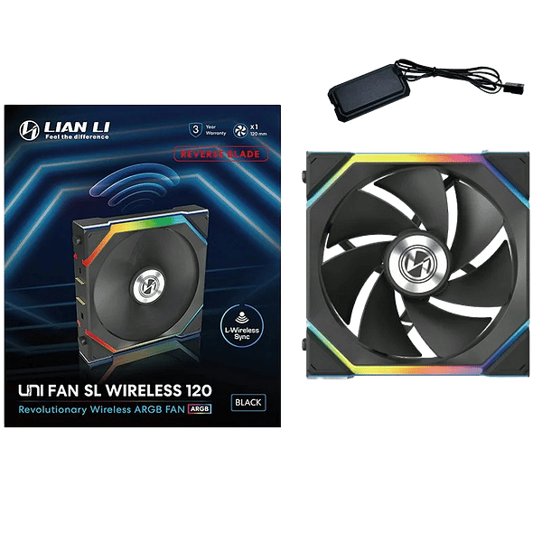 Lian Li UNI FAN SL 120 WiFi RGB Reverse Negro  Ventilador