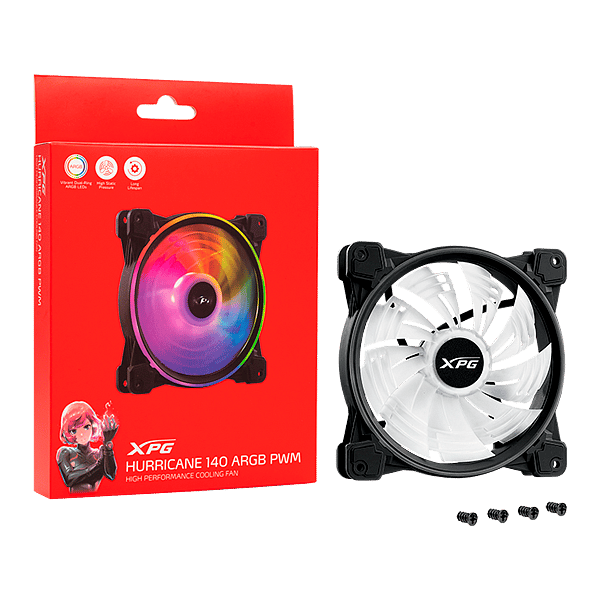 XPG Hurricane 140ARGBPWMBKCWW  Ventilador