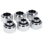 Alphacool para tubo rigido 13MM cromado pack 6  Racor