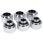 Alphacool para tubo rigido 13MM cromado pack 6  Racor