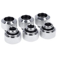 Alphacool para tubo rigido 13MM cromado pack 6 - Racor Alphacool para tubo rigido 13MM cromado pack 6 - Racor