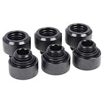 Alphacool para tubo rigido 13MM negro pack 6  Racor
