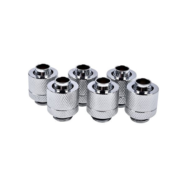 Alphacool para tubo blando 13MM cromado pack 6  Racor