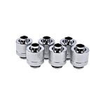 Alphacool para tubo blando 13MM cromado pack 6  Racor
