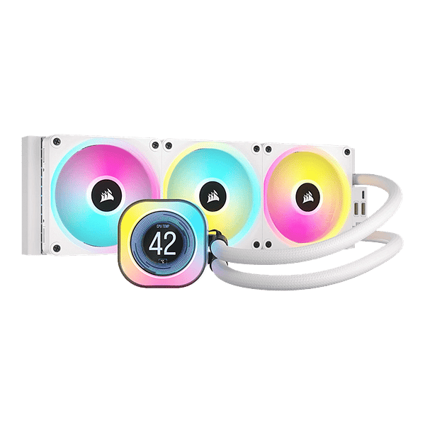 Corsair iCUE Link H150i LCD  Refrigeración Líquida Blanca RGB 360mm