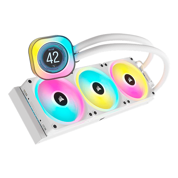 Corsair iCUE Link H150i LCD  Refrigeración Líquida Blanca RGB 360mm